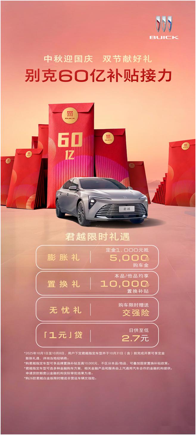 随着别克60亿红包活动进入尾声阶段，市场目光再次聚焦于别克君越（指定车型）这款经