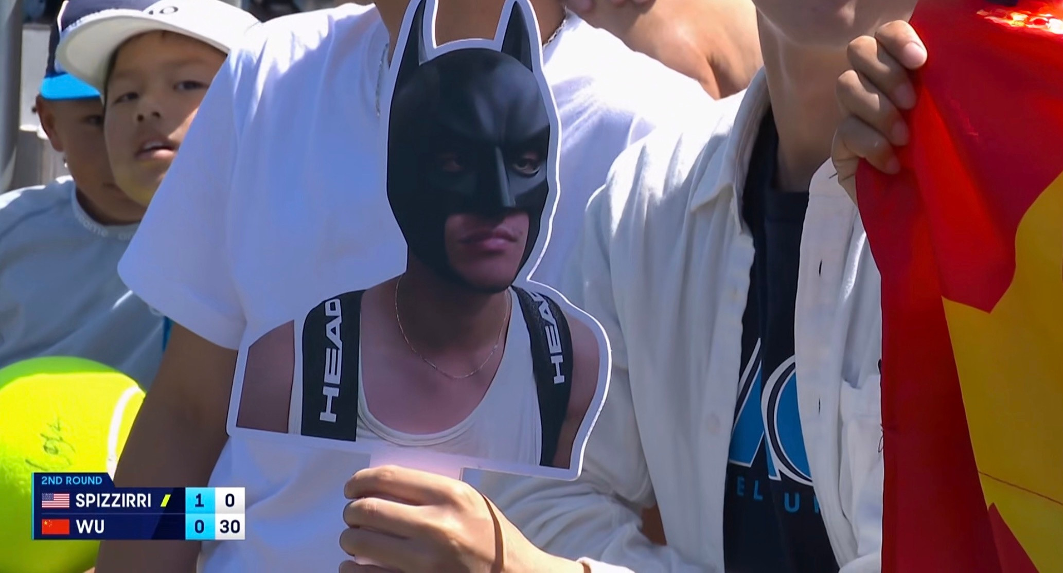 吴易昺vs斯皮泽里这个应援牌得到了导播的大特写哈哈哈哈哈澳网2026