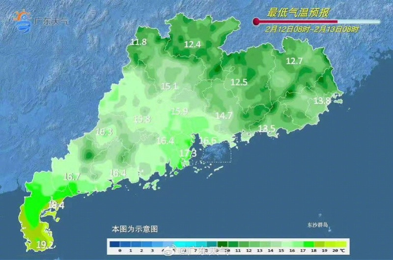 【#广东春节假期将迎两轮冷空气#！大年初一初二降温，有分散小雨】2月12日，南都