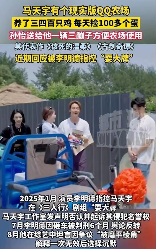 39岁马天宇首次公开自己的农场：养了三四百只鸡，每天捡100多枚蛋，草莓、西红柿