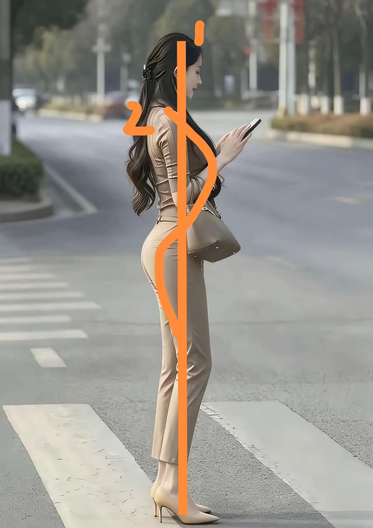 直线和曲线的完美结合1.头和脚在一条直线上2.胸和臀是曲线的曲点这种线条美