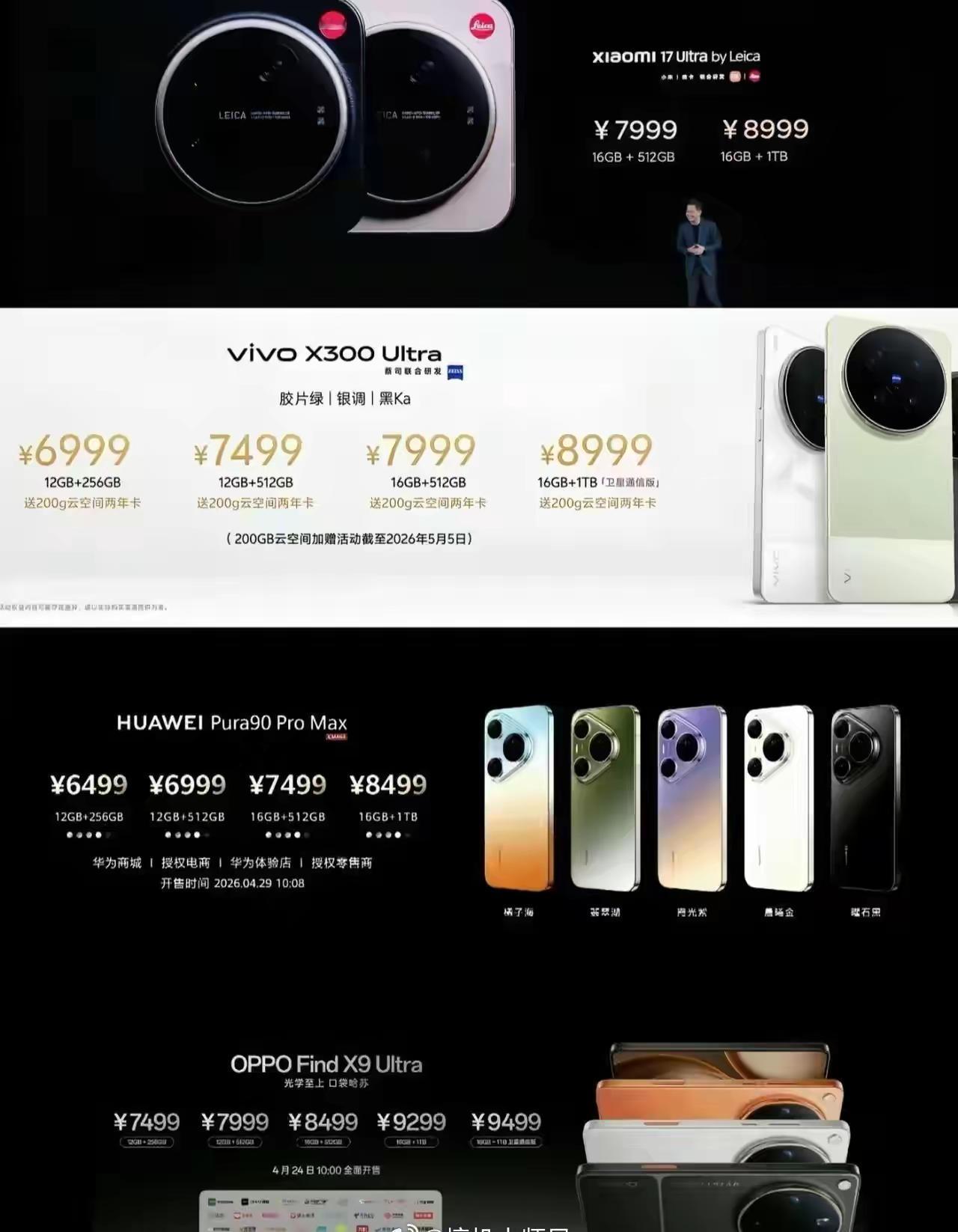华为不在“高端”了，旗舰超大杯居然最便宜，OV米都不比卖的贵啊！华为“冲低