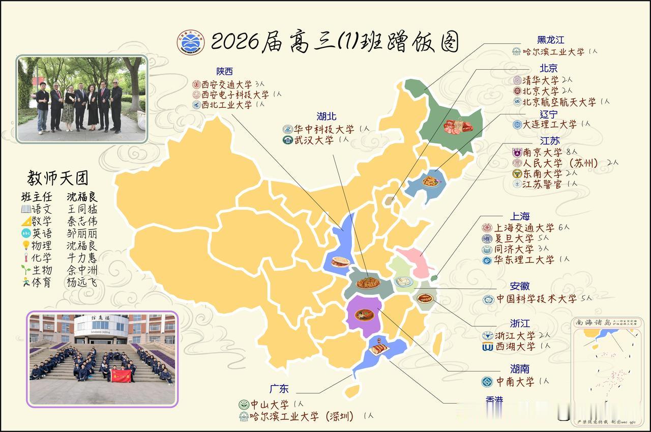 天一中学的4强蹭饭图，终于凑齐了，真的是八仙过海，各显神通啊！无锡的同学们，看看
