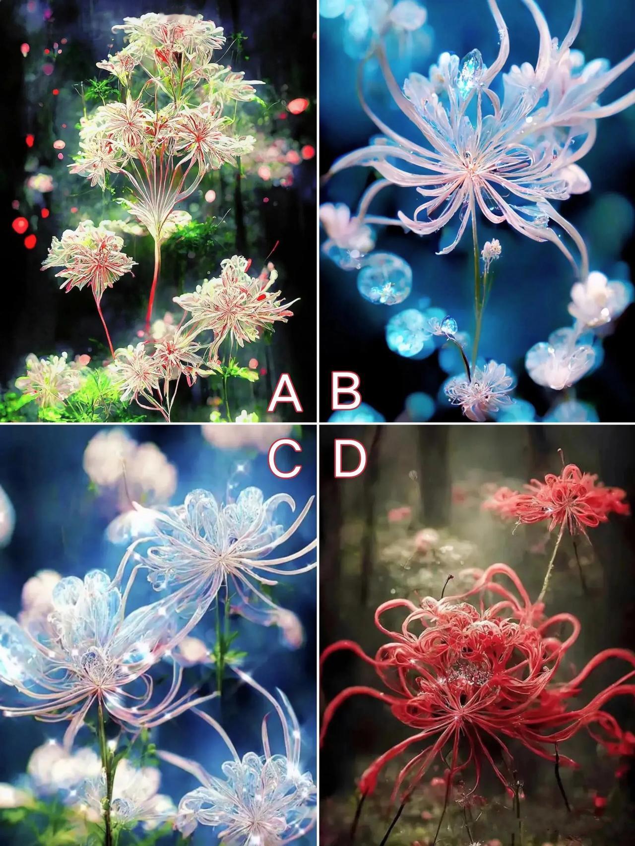 测上辈子你和孩子是什么关系？你喜欢哪一株曼珠沙华蓝色的，红色的还是紫色的看