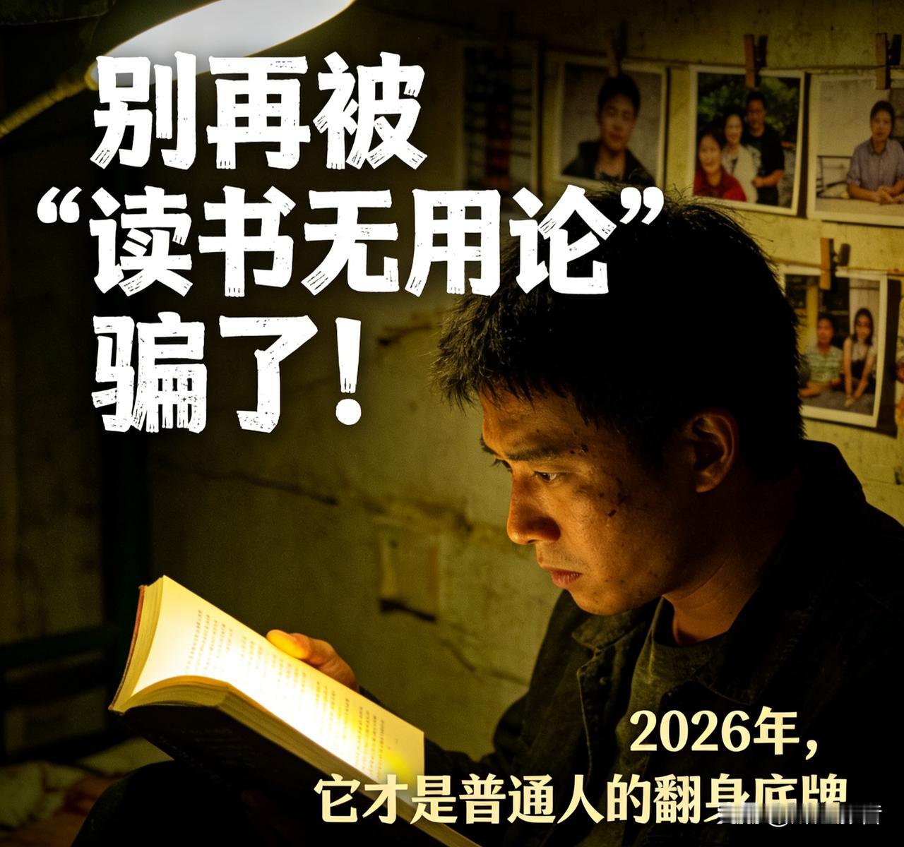 别再被“读书无用论”骗了！2026年，它才是普通人的翻身底牌你是不是也刷到
