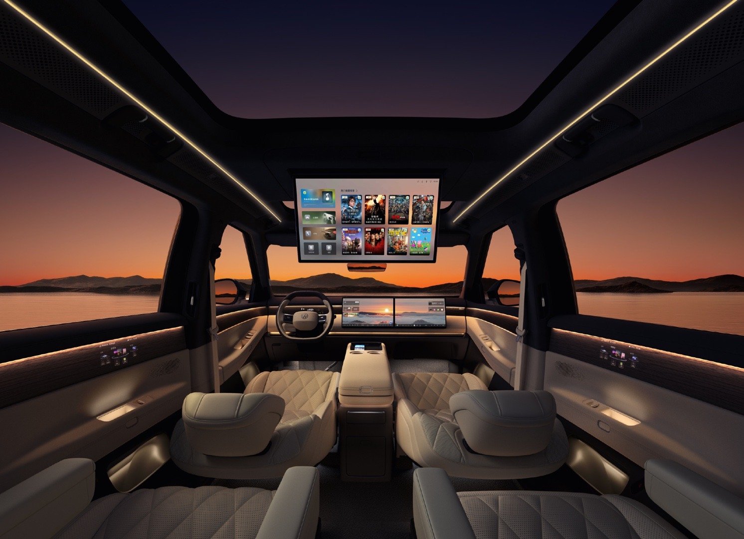 首台ID.ERA9X投产上新上汽大众ID.ERA9X的内饰设计真的太戳我