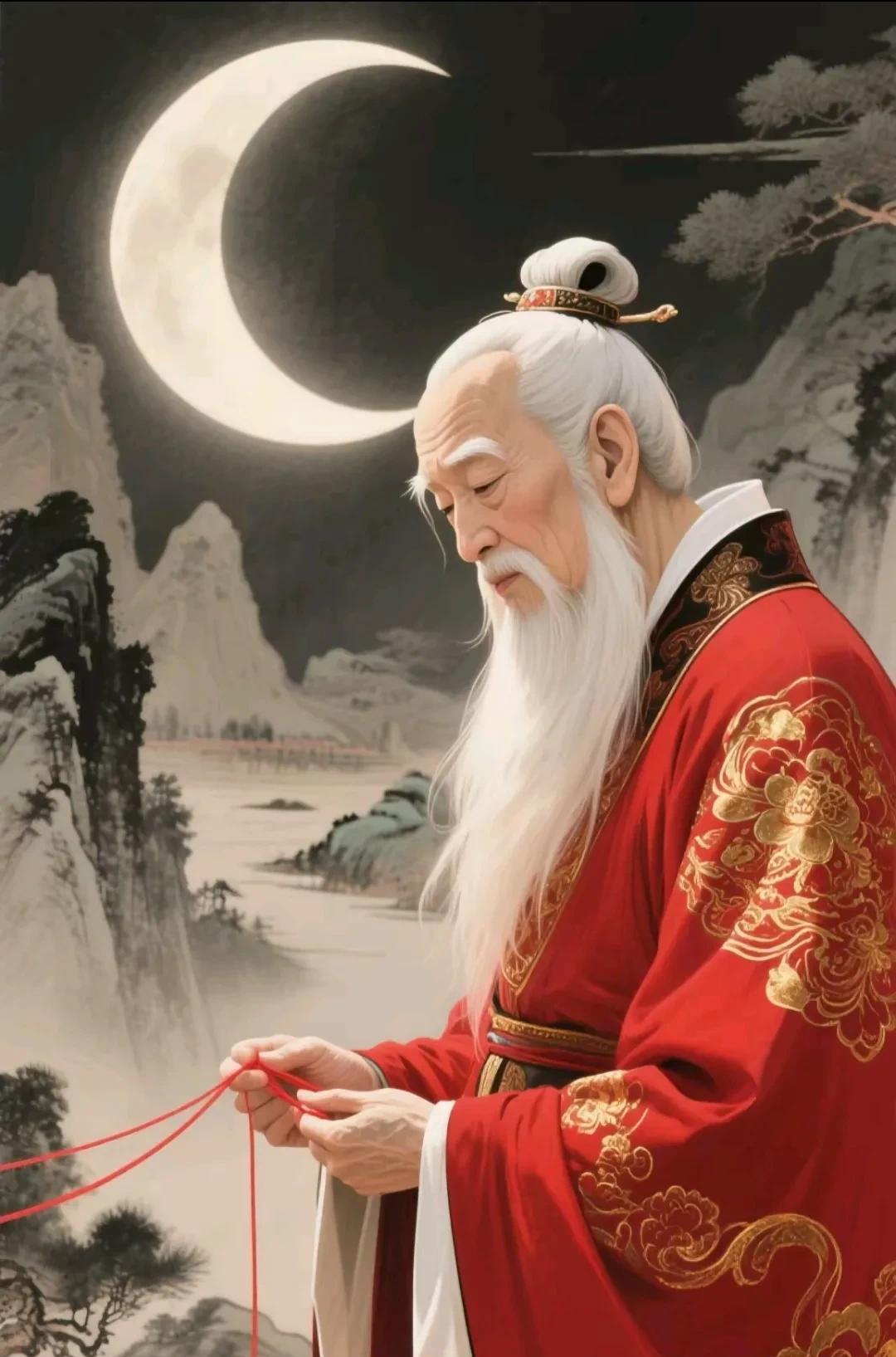 很少有人能遇到月老牵线你是攒了多少缘分才幸得红线绕指尖，切莫辜负。说明你要