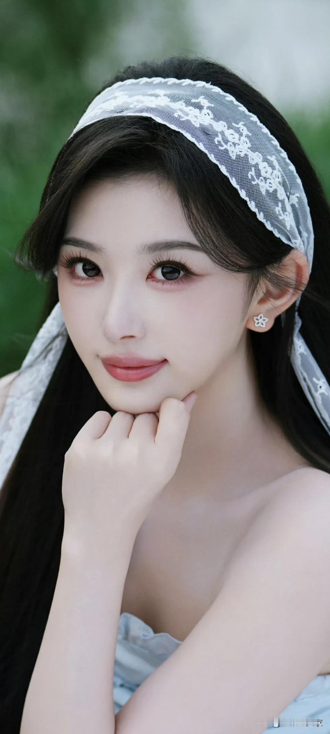 孔雪儿～优雅少女花饰点缀，清新自然。