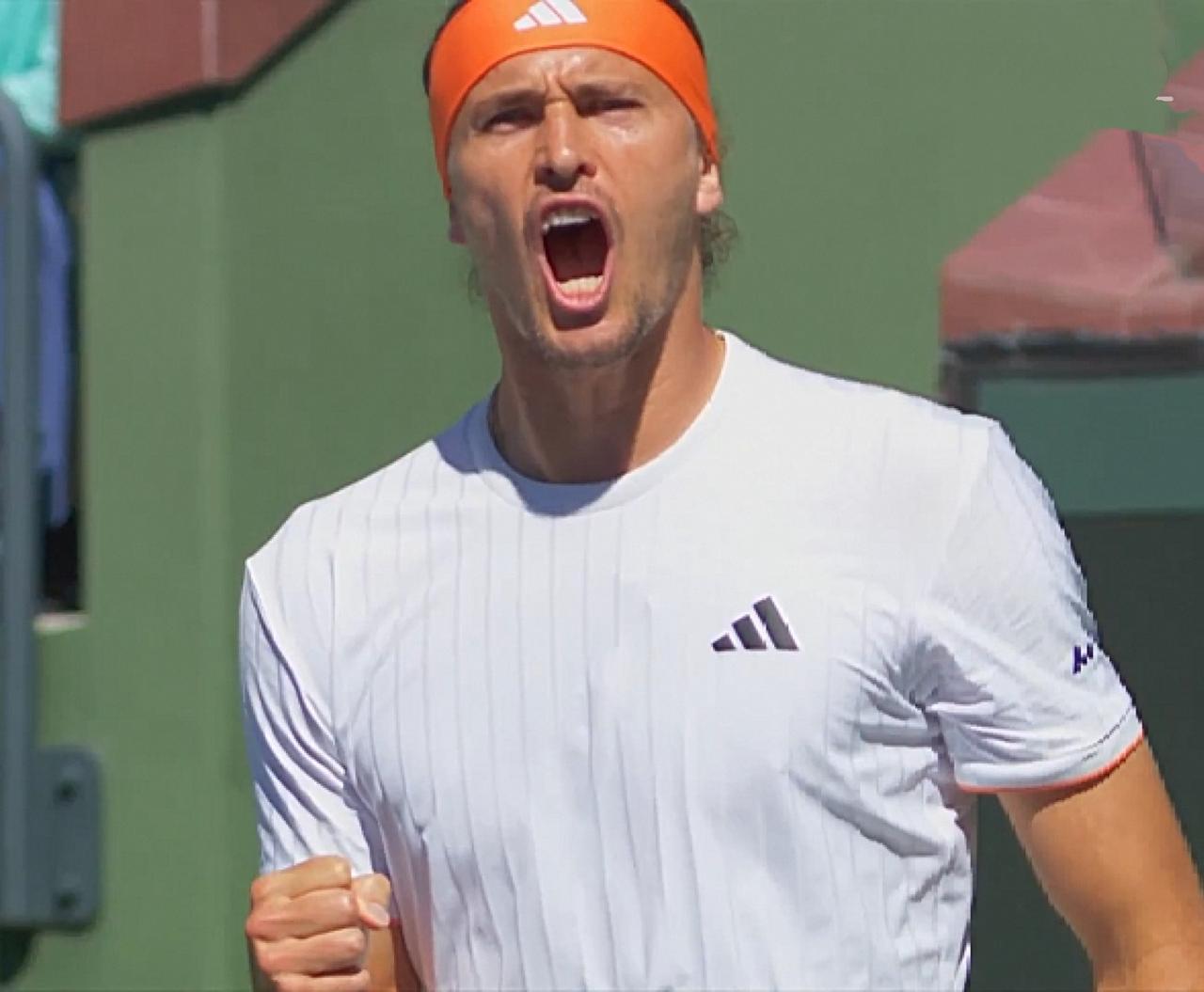 兹维列夫印第安维尔斯大师赛1/4决赛轻取新生代菲斯，与辛纳会师半决赛