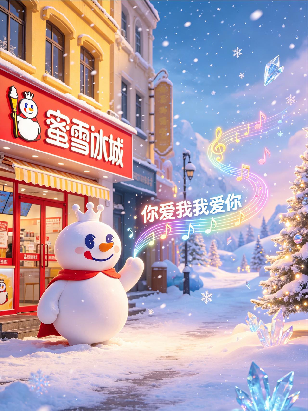 郑州走出的雪王要拍电影了！2元冰淇淋卖出6万家店，现在冲进了电影院"你爱我，我