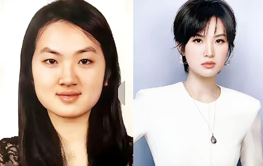 姚安娜从哈佛毕业照里那个脸圆圆的邻家姑娘，变成了现在镜头前五官精致却嘴角紧抿的人。2021年出道时公