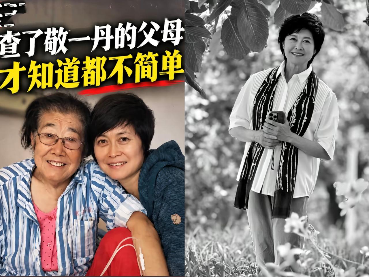 原来敬一丹一家都不简单，她是真正的高干子弟父亲是公安局副局长，母亲韩殿云也是