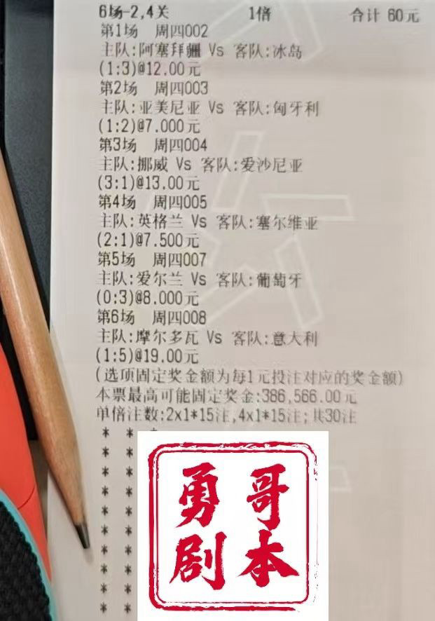 今日勇哥剧本，大家参考方向！