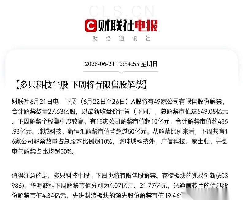 近550个亿的巨量筹码，马上就要砸向狂欢中的大科技板块。刚刷到这则市场消息，前