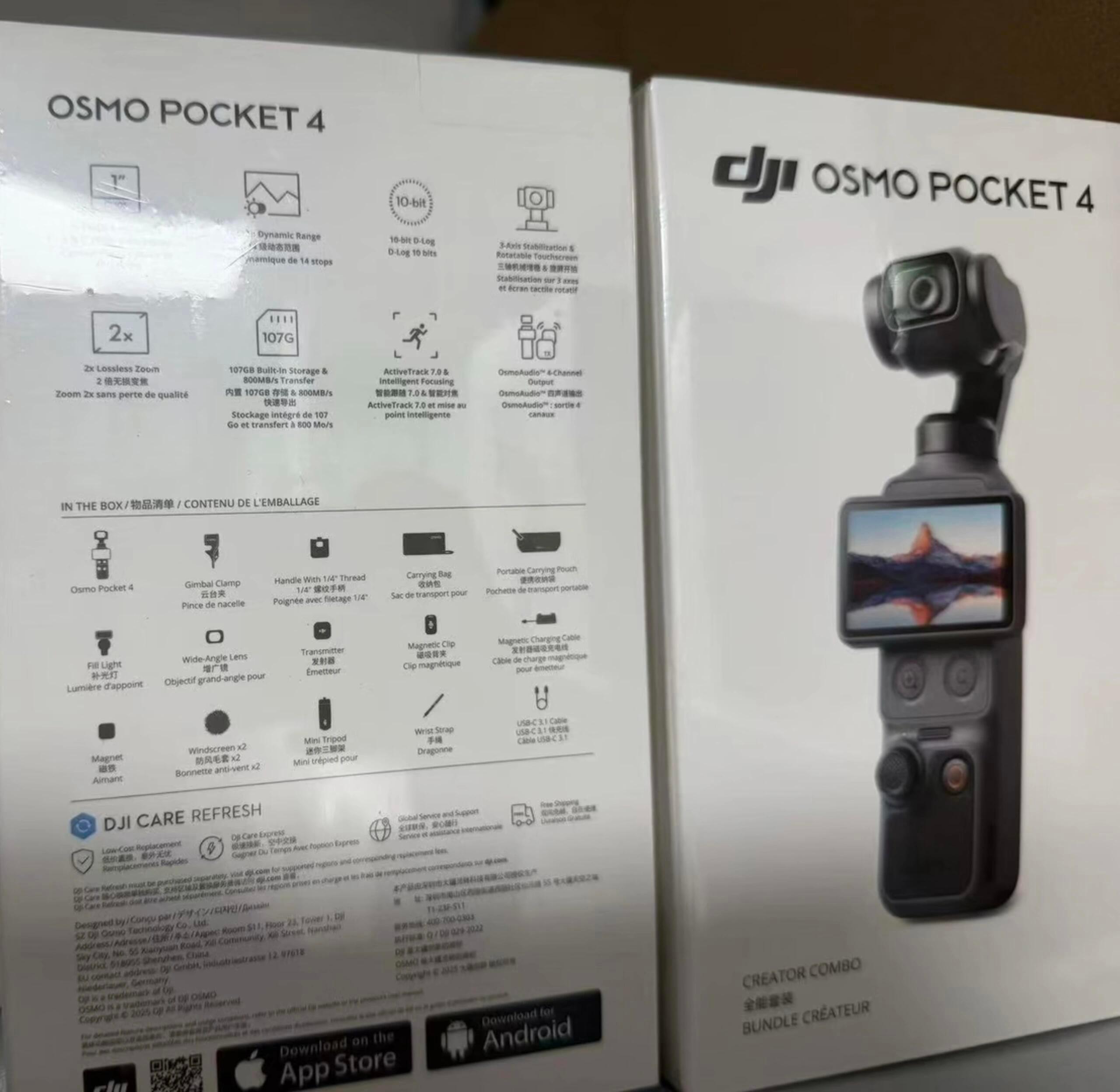 大疆Pocket4就这么水灵灵的被曝光了？1英寸传感器14档动态范围10bit