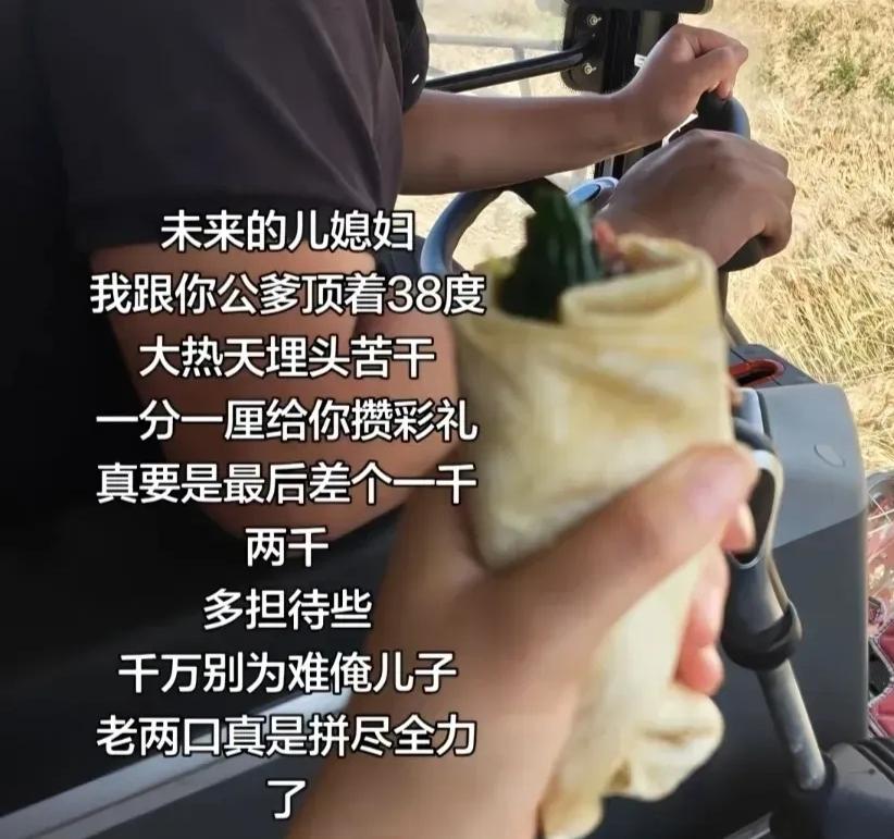 不会说话别说，儿媳妇影子还没一点呢，为挣彩礼吃苦受累的大帽子先扣人头上了，儿媳妇