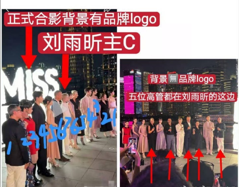 刘雨昕人气太超过了主c明显就是刘雨昕啊😳迪丽热巴迪奥大使合影站C​​​