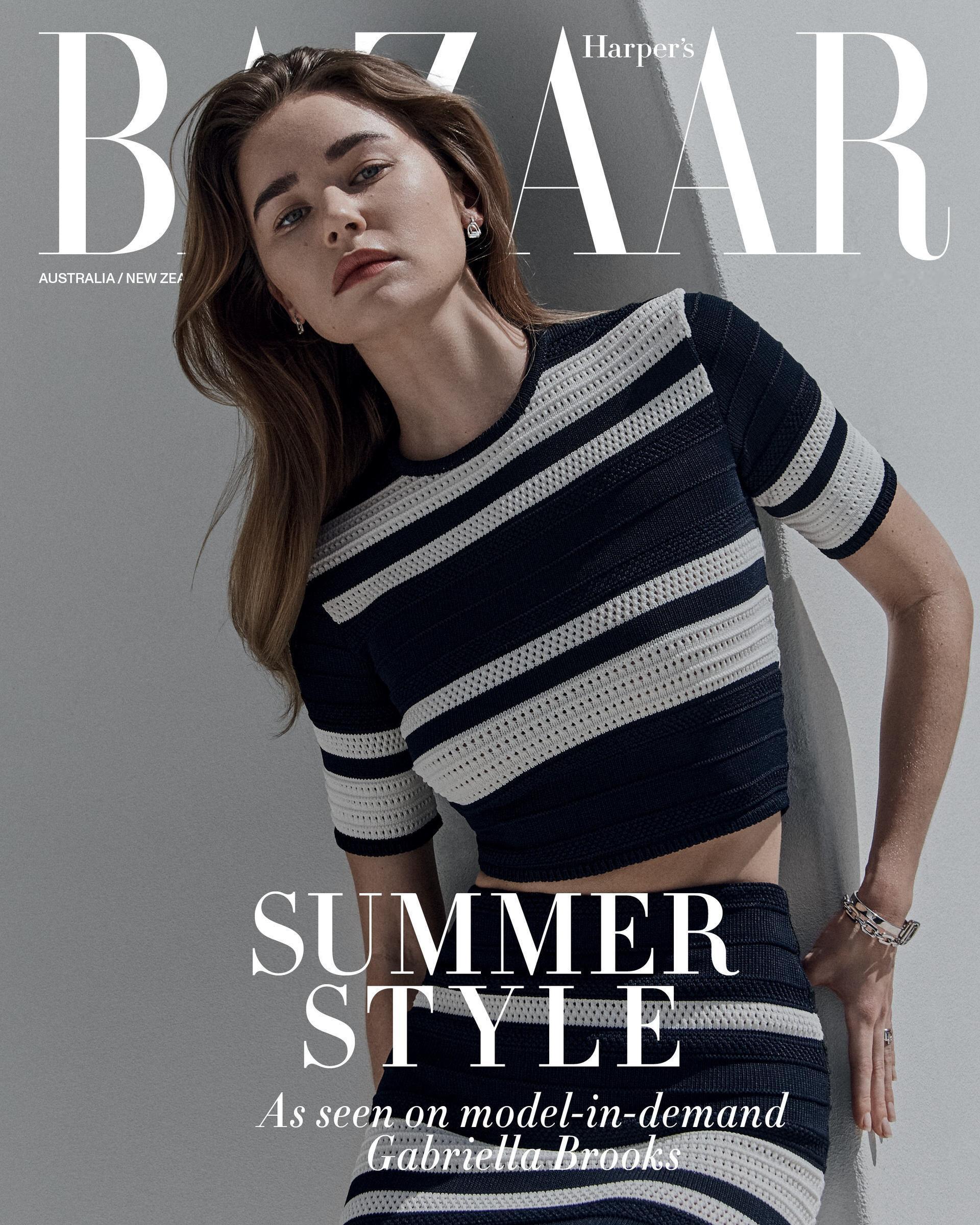 模特GabriellaBrooks登上澳大利亚版《Harper'sBazaa