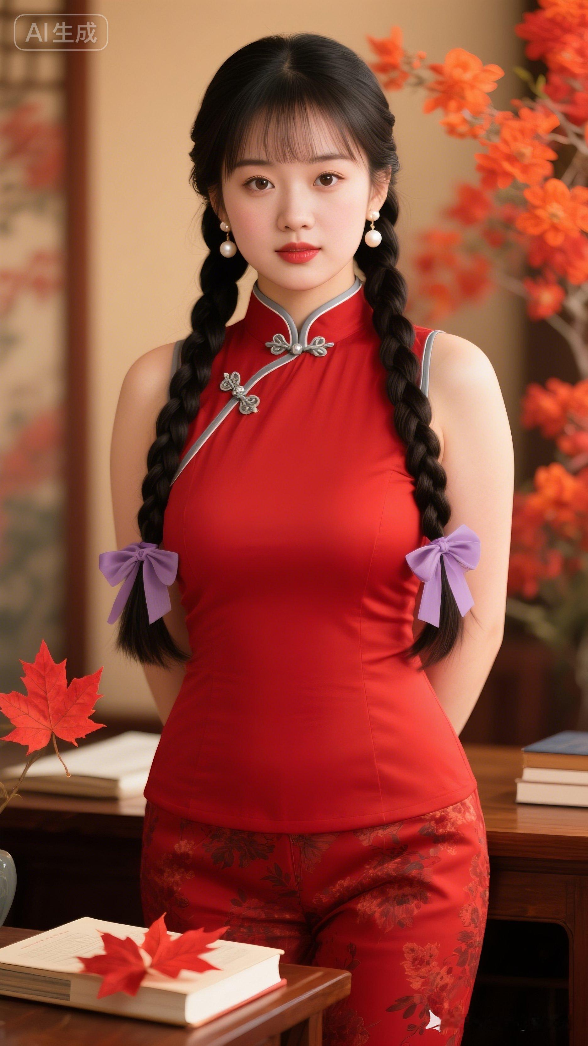 这位小姐姐穿着旗袍真好看！