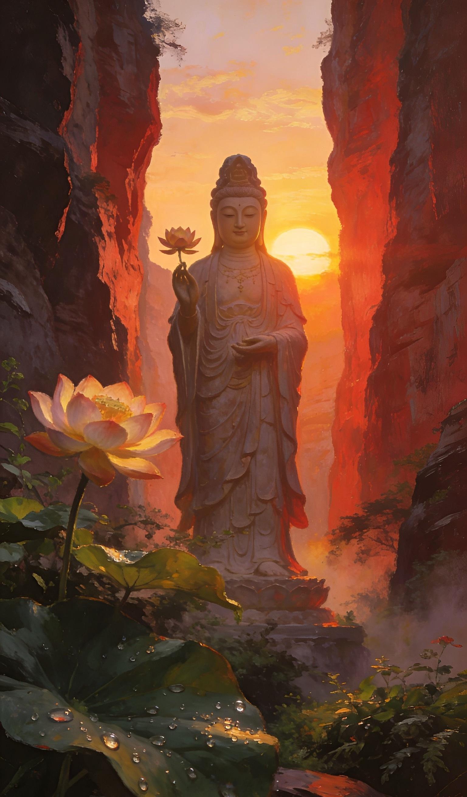 大数据不会乱推荐的，看到佛菩萨，说明你要转运了。虔诚礼赞，留下一句“万事顺遂”，