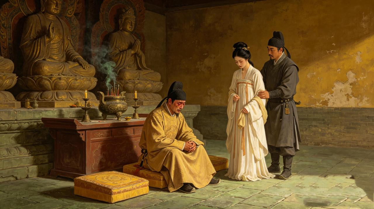 杨玉环被赐死在马嵬坡，临刑前，她对着唐玄宗的方向哭道：“陛下，我侍奉你多年，真心