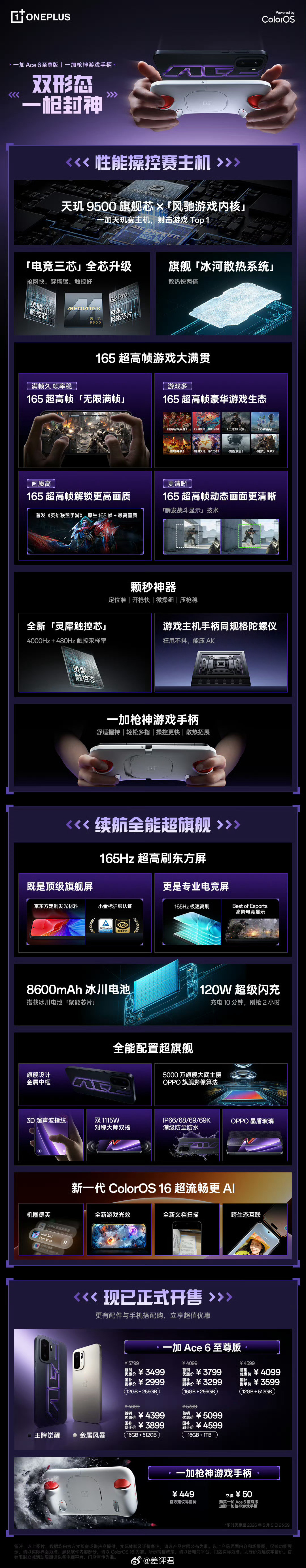 #差评说数码#刚下班没来得及看一加发布会，一看价格Ace6至尊版349