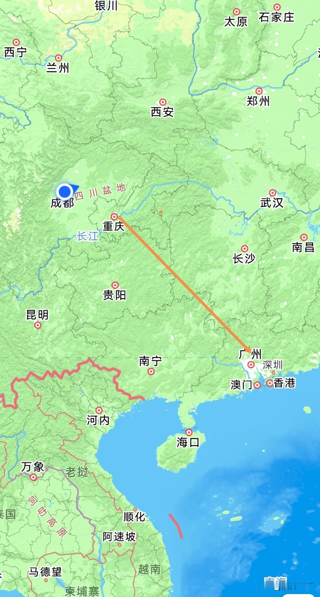 重庆到广州之间能不能修一条直达高铁？