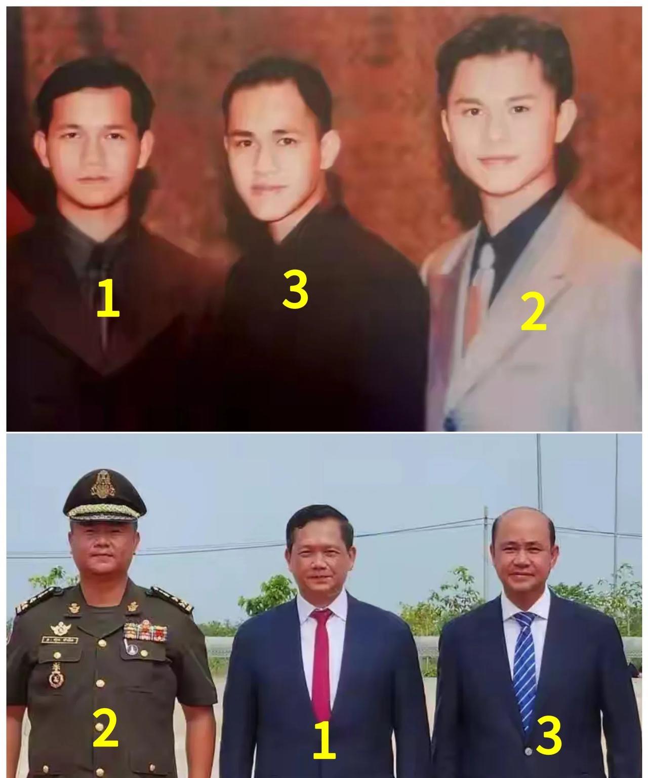 洪森夫妇真是好福气，三个儿子年轻的时候也是一个赛着一个的帅啊！尤其是老二洪马能和