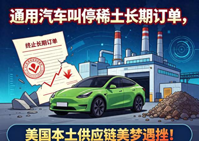 通用汽车叫停稀土长期订单, 美国本土供应链美梦遇挫!
