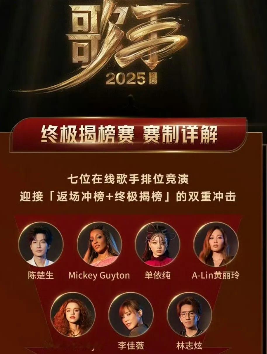 《歌手2025》最后一场常规赛，预测一下排名！这一场将有10名歌手演唱，是这一