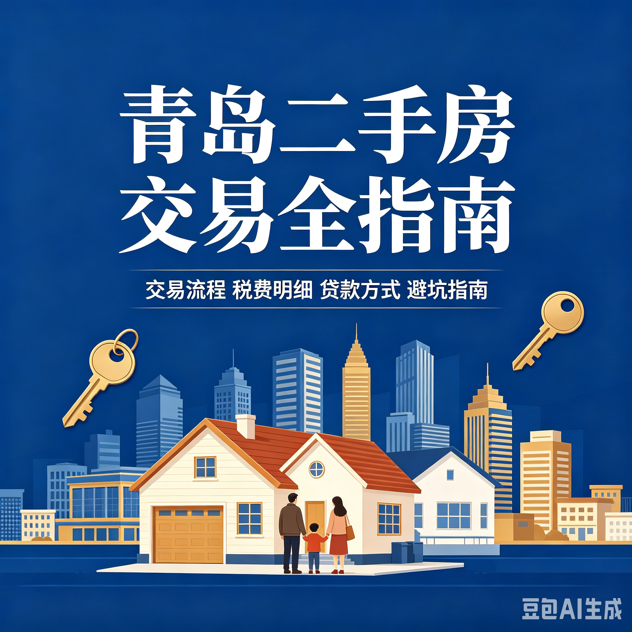 青岛二手房交易全指南：交易流程、税费明细、贷款、过户、避坑一文讲透二手房交易是很多家庭买房的选择，但