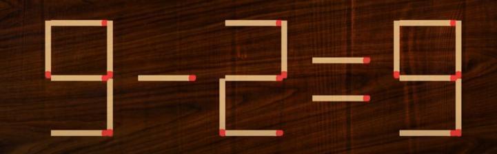画面中“9-2=9”这个等式并不成立。现在向你发出挑战：在规定时间内，