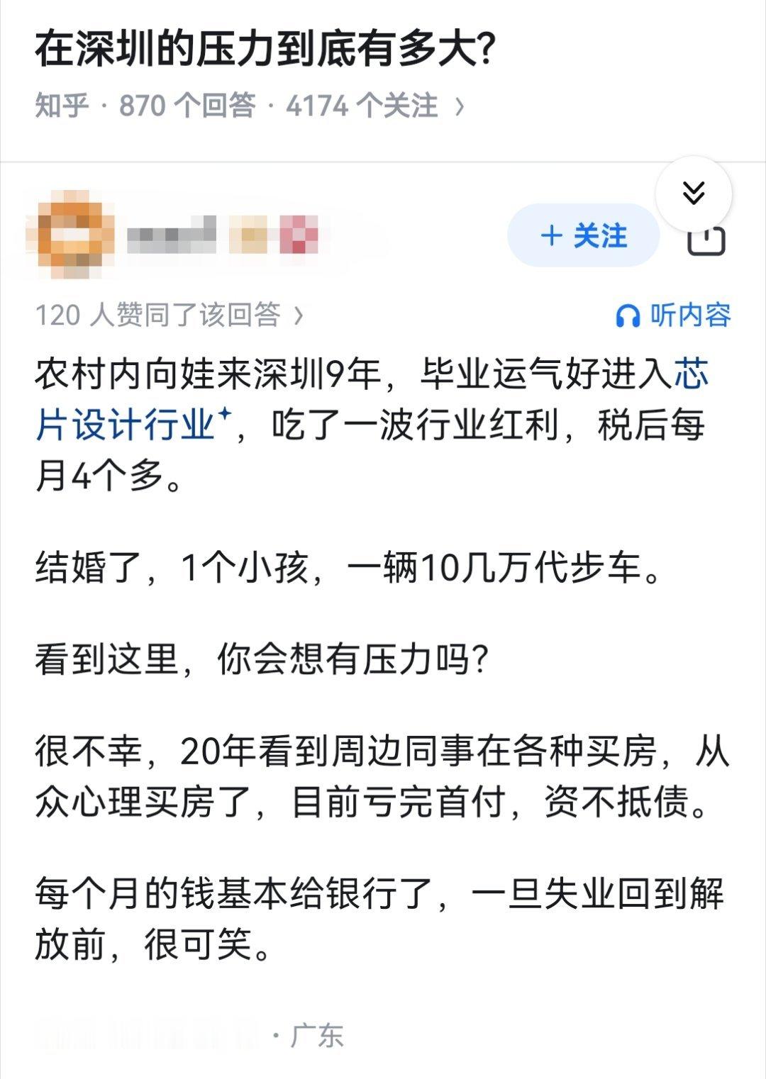 在深圳的压力到底有多大?​​​