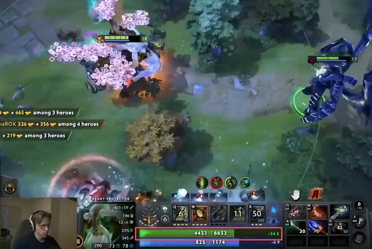 Topson最近科研了一个中单大树的玩法，由于7.40大树A杖多了一个大招增加1