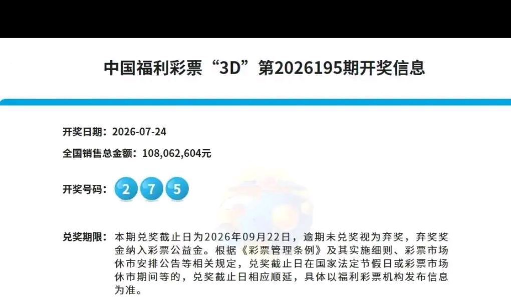 福彩3D再次开出号码275，不少彩友直呼出乎意料。百位数字连续三期保持同一数字，