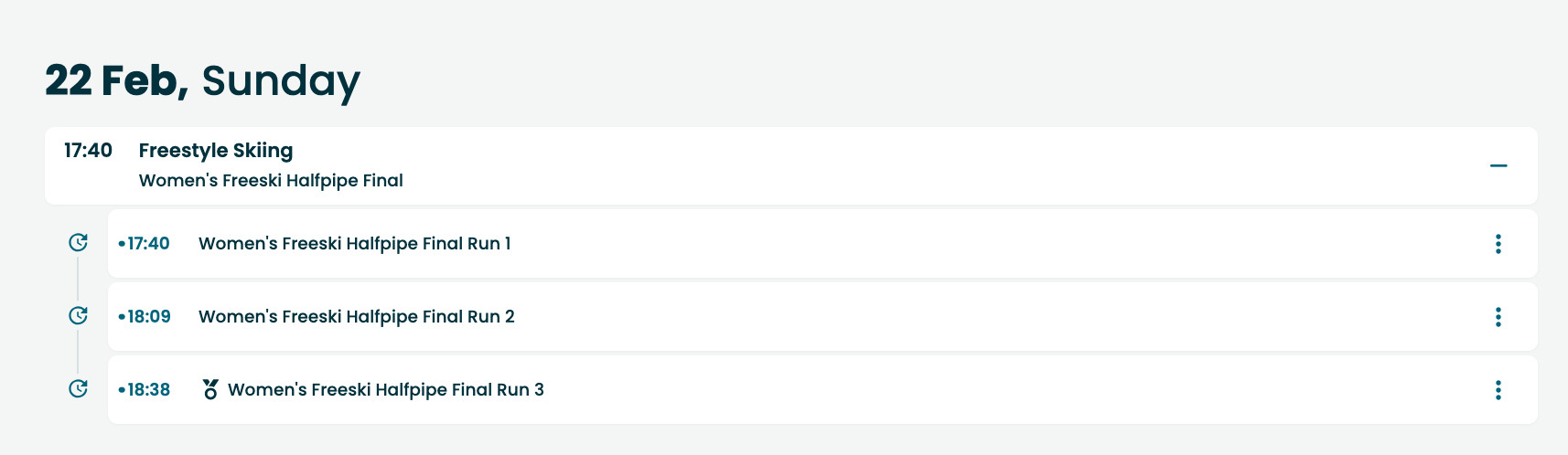 #谷爱凌决赛时间更新#米兰冬奥会自由式滑雪女子U型场地决赛因为天气原因推迟，据官