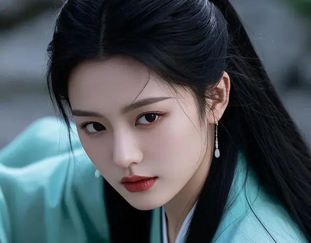 长发飘飘气质如兰——绿美人
