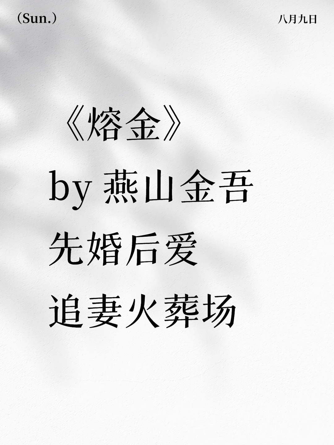 新文完结 先婚后爱 追妻火葬场 年龄差