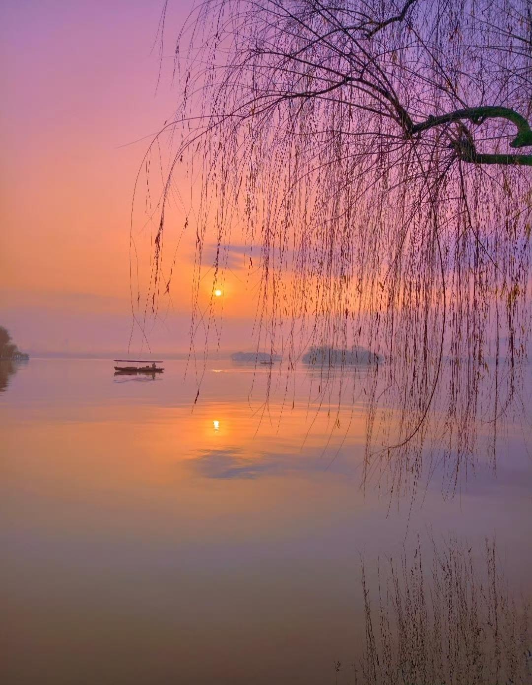 “立春湖畔，静听春声…”​​​美图沐风书画