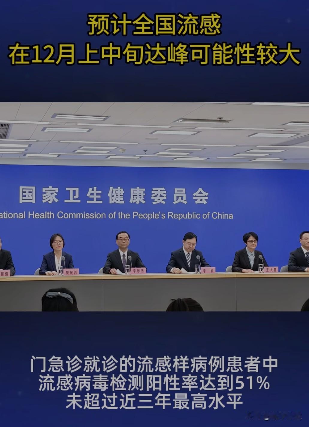 中国疾控中心12月5日发布最新流感监测报告，预计全国流感疫情将于12月上中旬达到