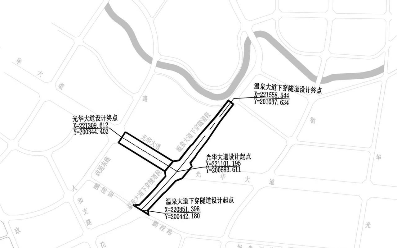 温江区温泉大道新建下穿隧道近期，相关单位发布了温泉大道下穿隧道施工招标信息，