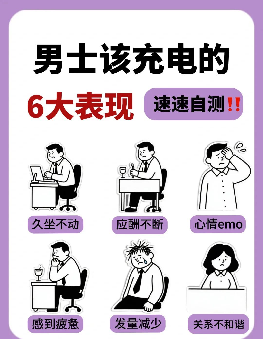 6大表现~提醒男士该充充电了~