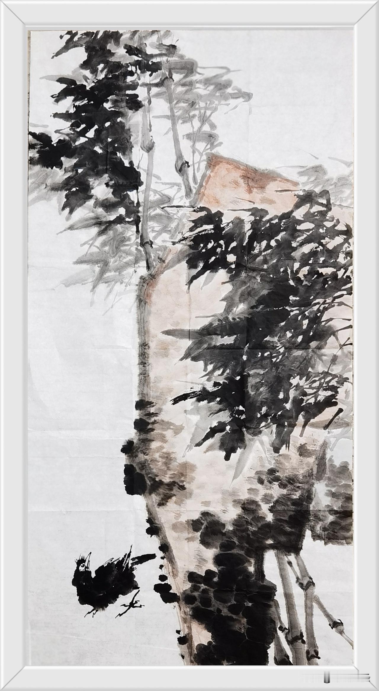 任凭风云起亮节气自昂清雅国画国画风光四时景国画