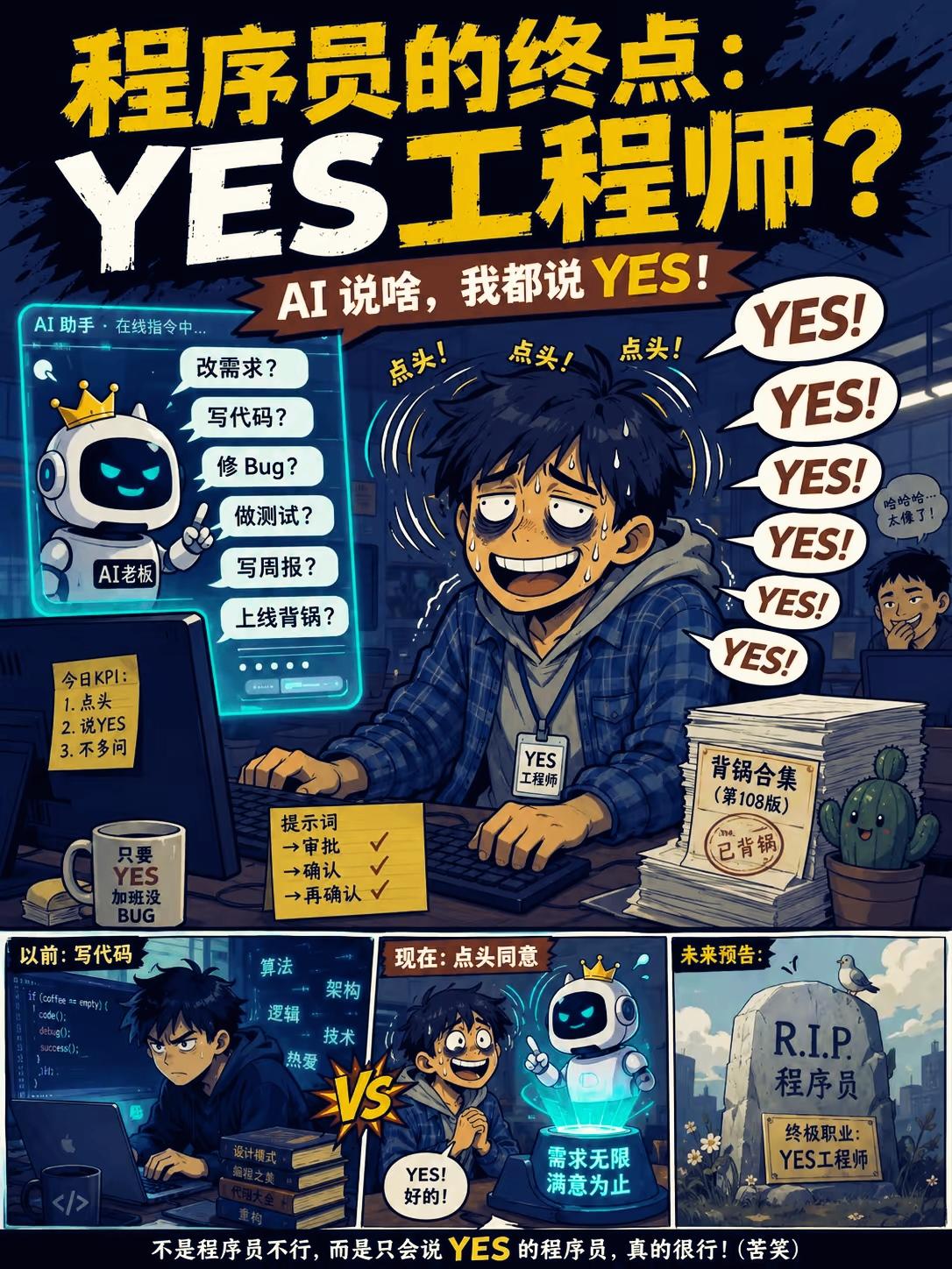 程序员演变：从手写编码→YES工程师一、三代程序员变化1.过去：