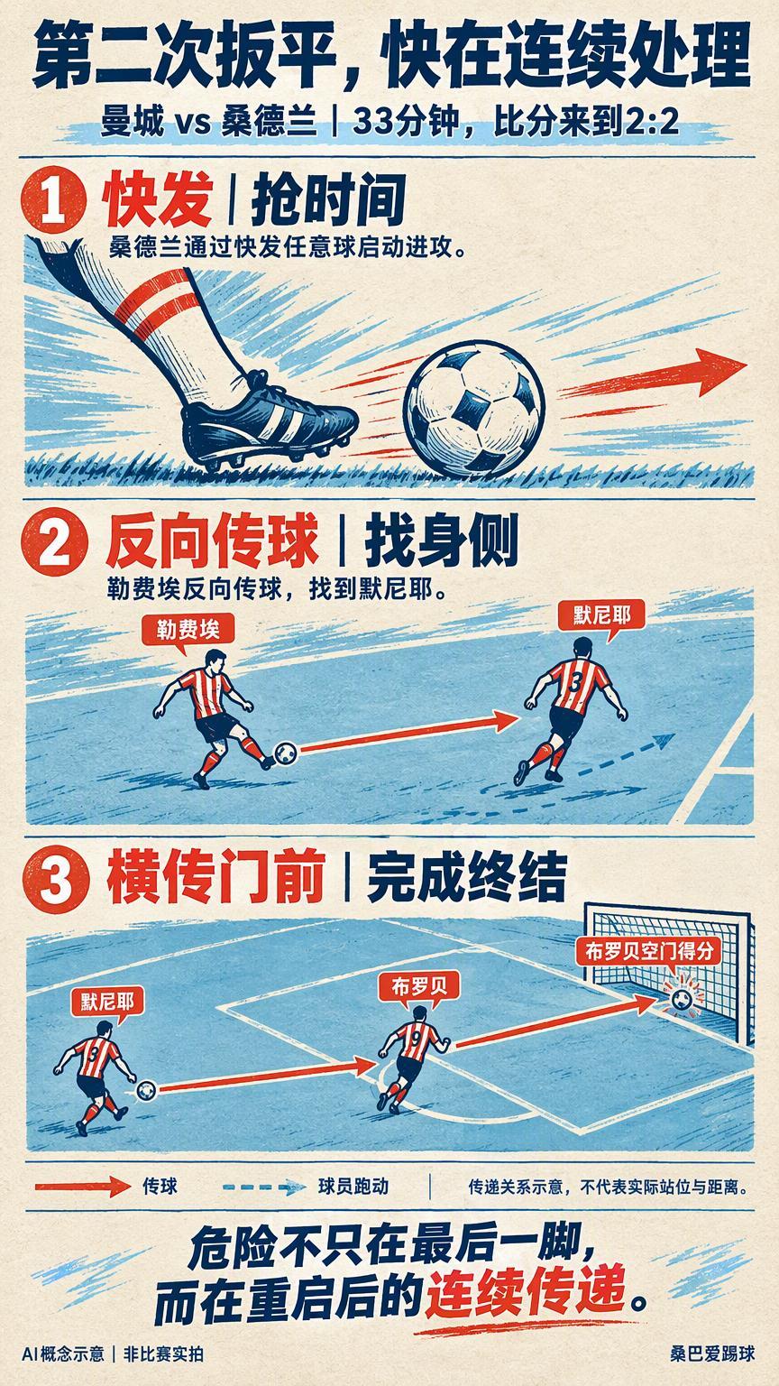 曼城进五球赢球，防守重启却两次慢了半拍【比赛回看｜2026—27赛季英超第5轮】