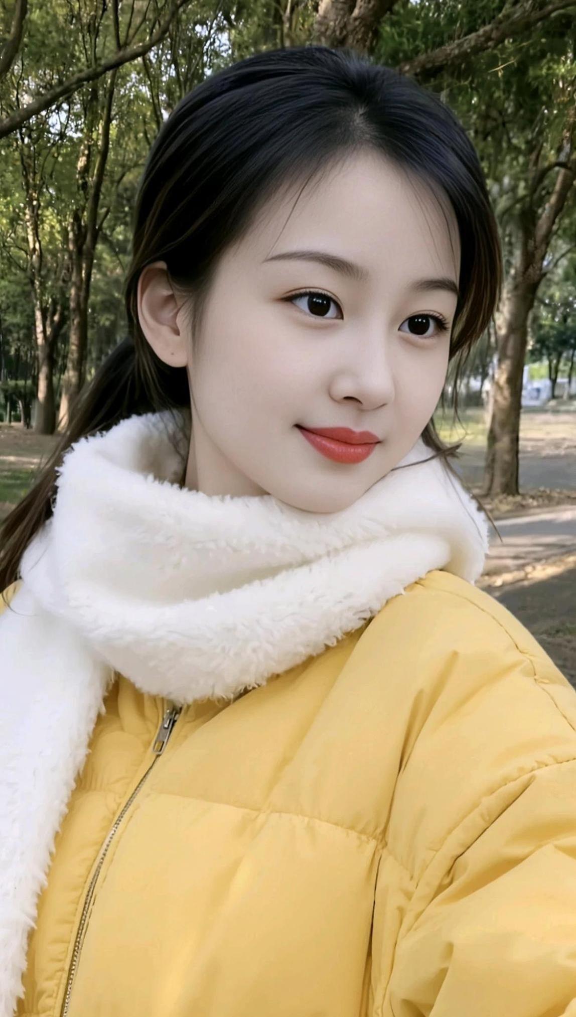 暖黄生活照清纯甜美清新脱俗优雅气质冬季穿搭