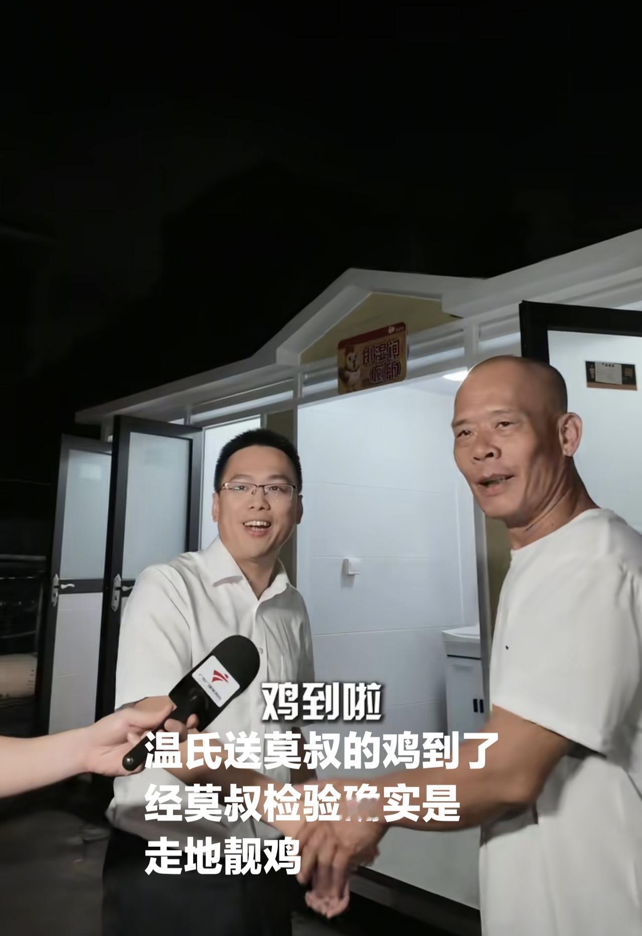 温氏送莫氏鸡煲的1000只鸡首批300只已经送到了，经过莫叔亲自检验，确实是走地