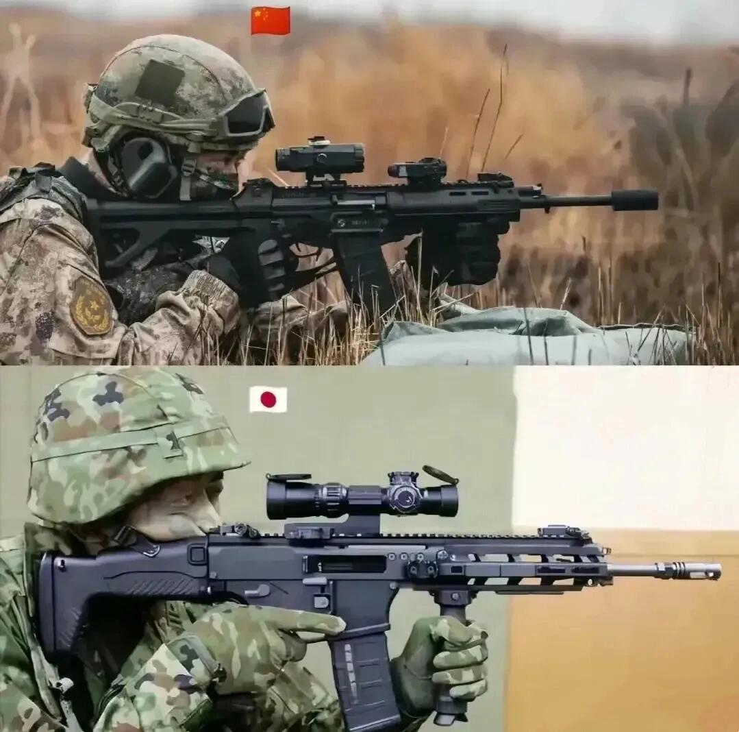 🇨🇳国产QBZ191对比🇯🇵20式小铳，国产QBZ191真是好看多了。