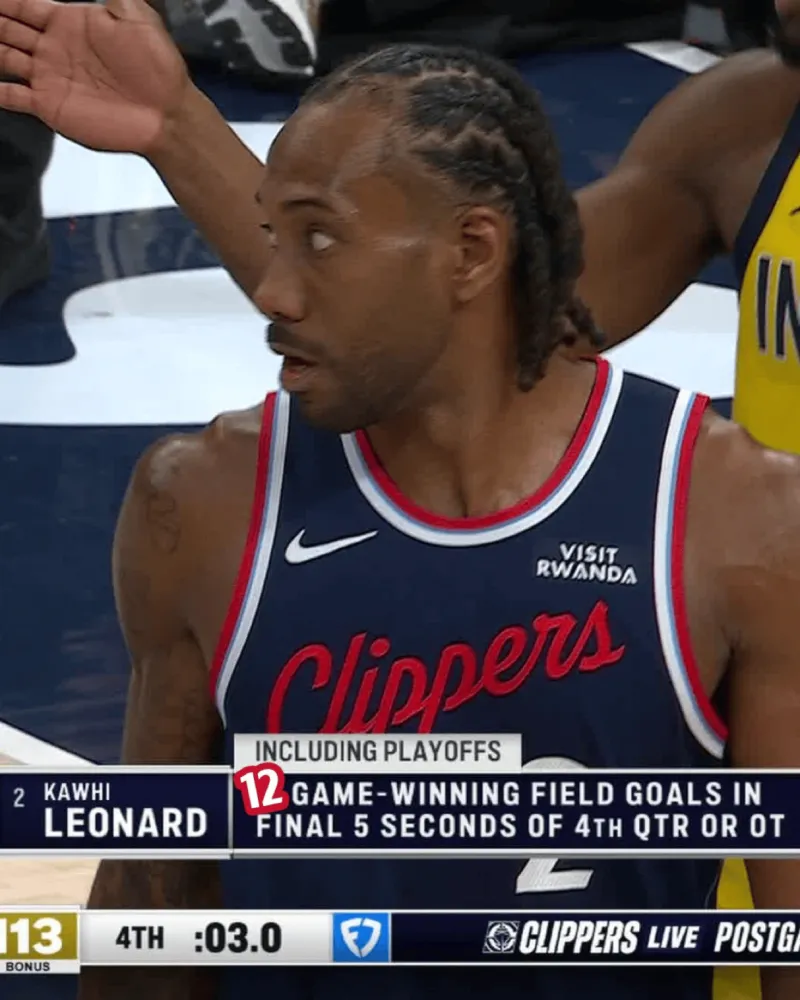 NBA常规赛快船114-113绝杀步行者。快船官方更新社媒：“数据图表已更新