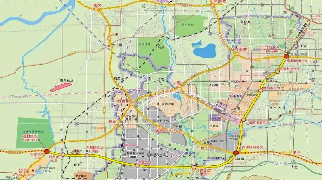 【高新至鄠邑高速公路复合通道新建工程】正在抓紧开展工作。项目全长约39千米，总投